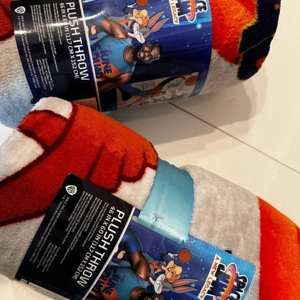 Space Jam Plush Throws‎ - TWO- (new)